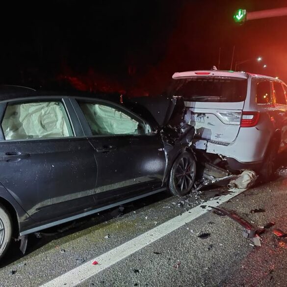 Drunk driver rear-ends state trooper vehicle during traffic stop in hudson valley - photo licensed by shore news network.
