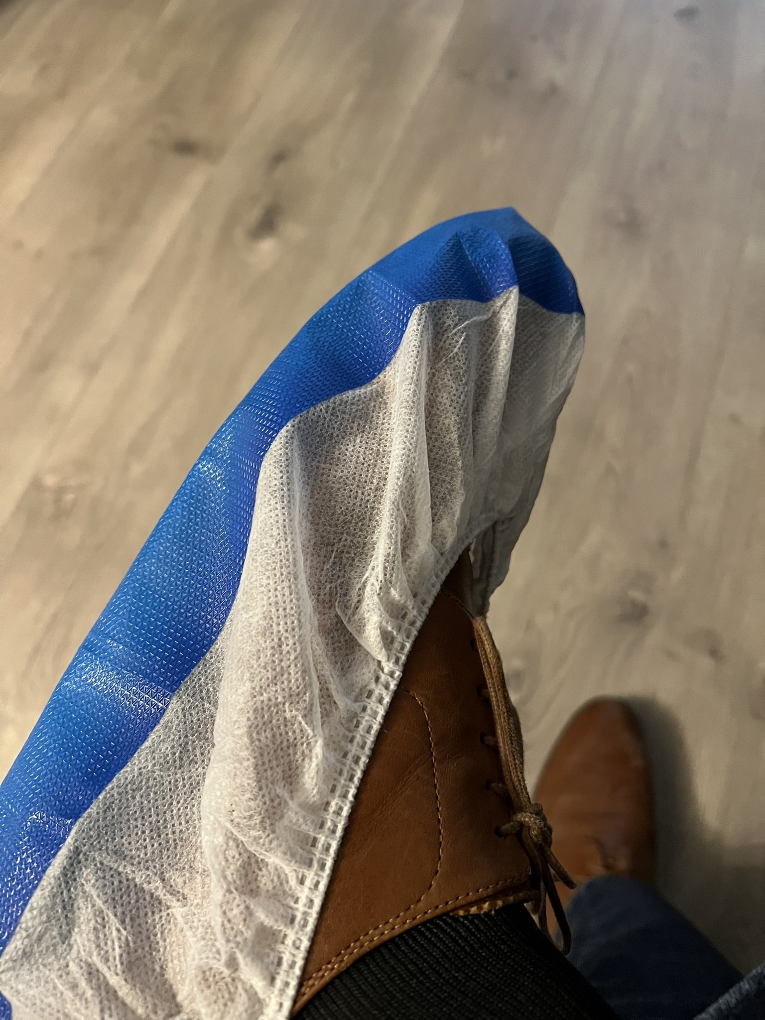 Bill Spadea Shows Off His New Shoe Protectors for Trump Inaugural Coverage