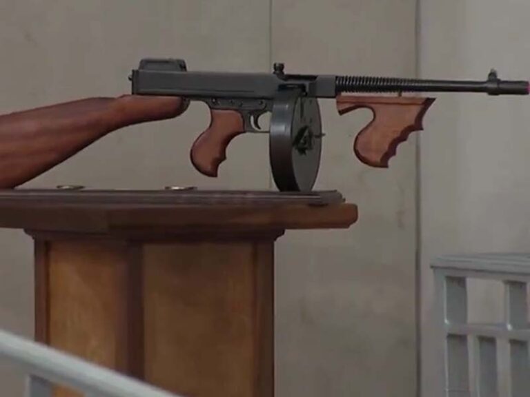 Fbi director wray criticized after gifting of federally banned tommy gun to ag garland - photo licensed by shore news network.