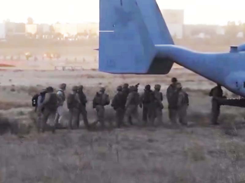 Watch: US Marines land to assist Border Patrol operations