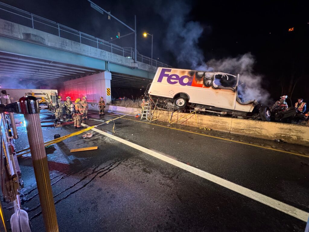 Delivery truck fire on SB270 Spur leaves one critically injured Delivery truck fire on SB270 Spur leaves one critically injured