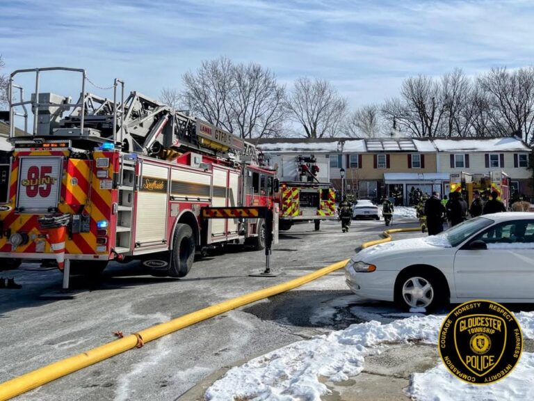 House fire displaces six residents in gloucester township - photo licensed by shore news network.