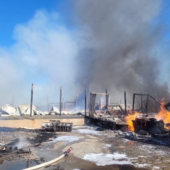 Fire destroys two buildings at calloway family farm in mardela springs - photo licensed by shore news network.