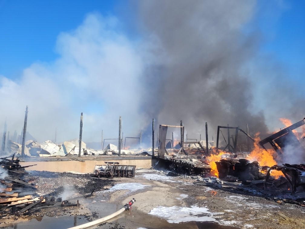 Fire destroys two buildings at Calloway Family Farm in Mardela Springs