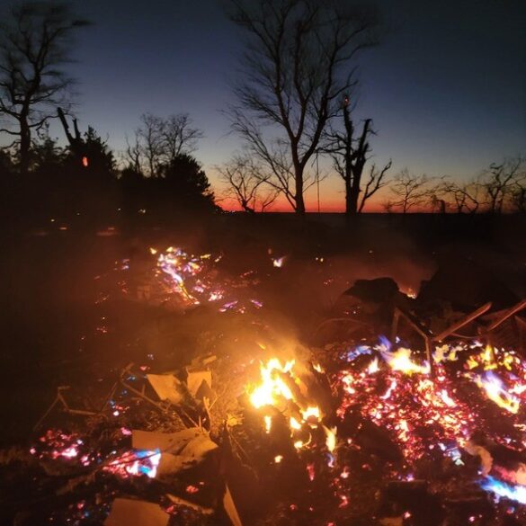 Massive fire destroys four structures on deal island’s franks island - photo licensed by shore news network.