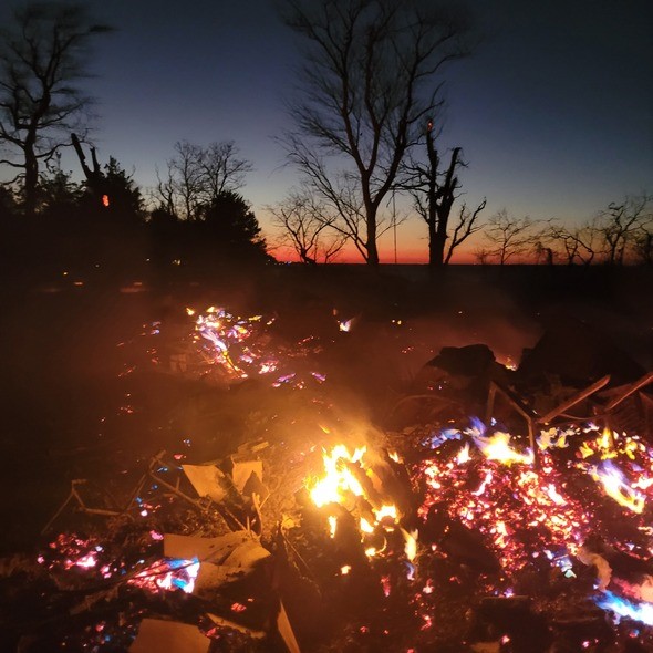 Massive fire destroys four structures on Deal Island’s Franks Island