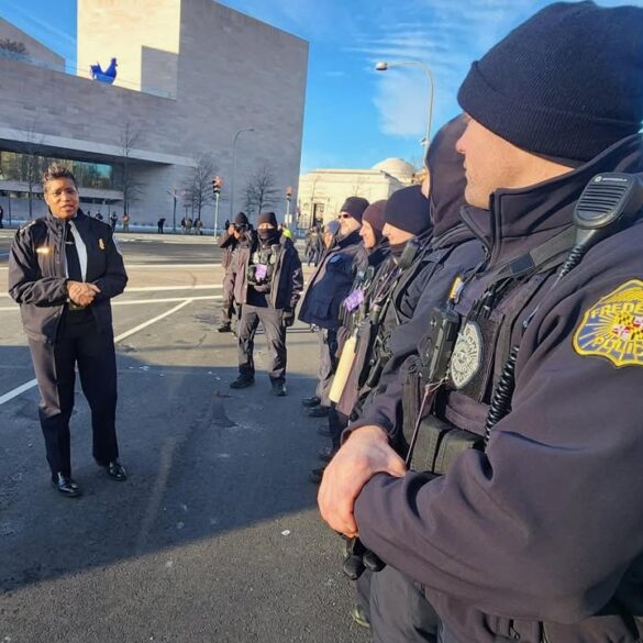 Frederick police assist with security at presidential inauguration in washington - photo licensed by shore news network.