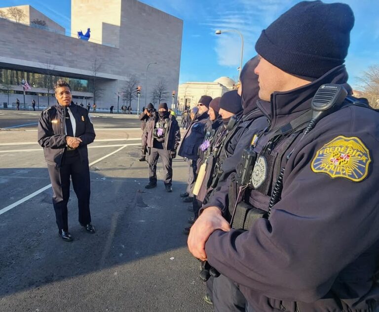 Frederick police assist with security at presidential inauguration in washington - photo licensed by shore news network.