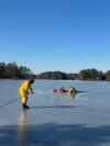 Brick police conduct ice water rescue training, urge residents to stay off ice