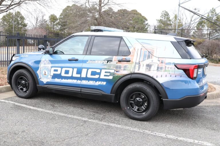 Newport news police department unveils custom recruitment vehicles showcasing city landmarks - photo licensed by shore news network.