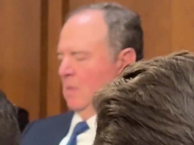 Watch: adam schiff sleeps through sleeper cell topic during bondi confirmation hearing - photo licensed by shore news network.