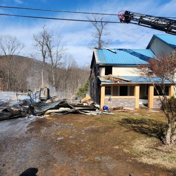 Fire in clear spring damages home, destroys garage - photo licensed by shore news network.