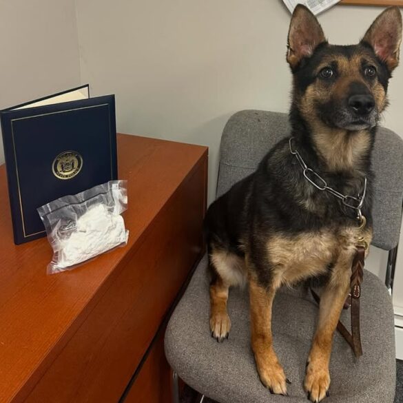 Brooklyn man arrested after police k9 finds cocaine during traffic stop in upstate new york - photo licensed by shore news network.