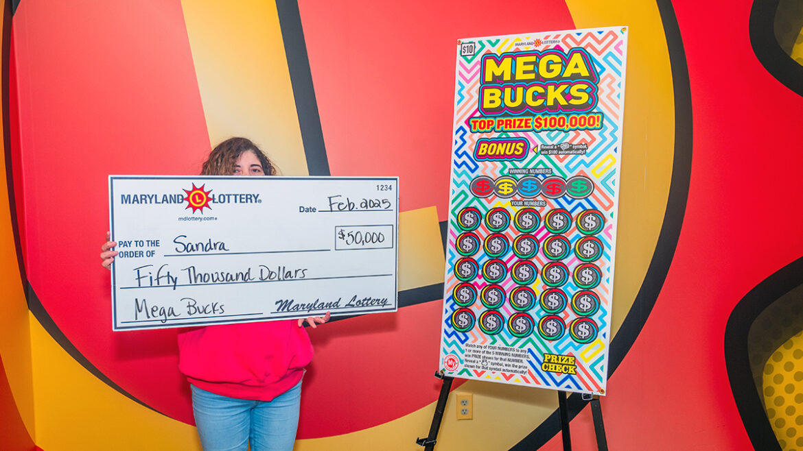Maryland woman wins $50,000 in Mega Bucks scratch-off game