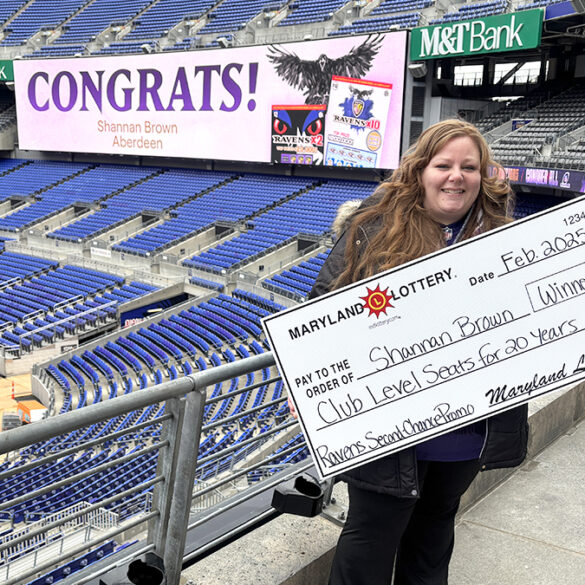 Aberdeen woman wins maryland lottery’s ravens seats for 20 years prize - photo licensed by shore news network.