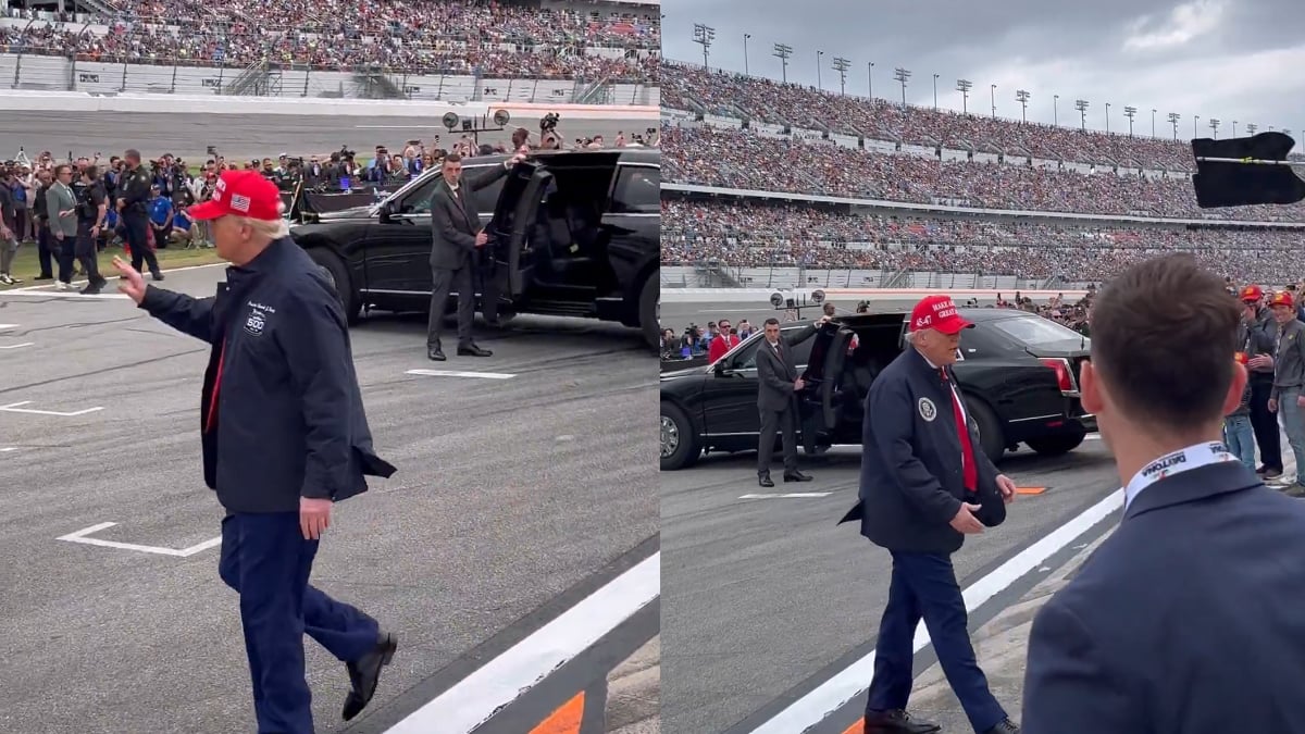 Trump greeted with roaring applause at Daytona 500