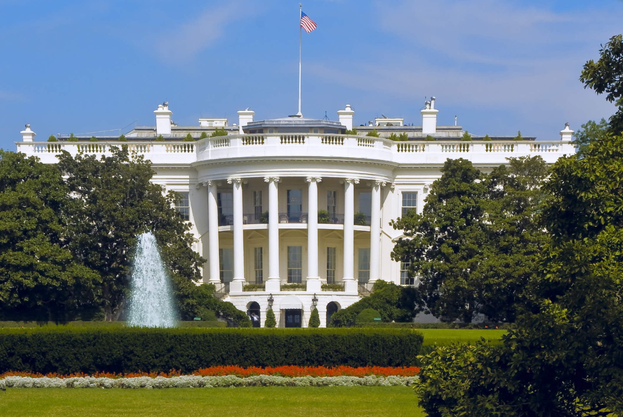 White House captured from the south side.