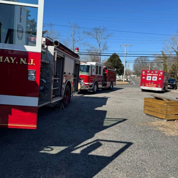 Firefighters respond call at west cape may business - photo licensed by shore news network.