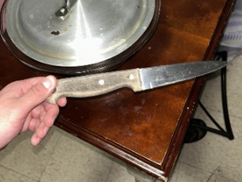 Utica man charged after threatening officers with knife