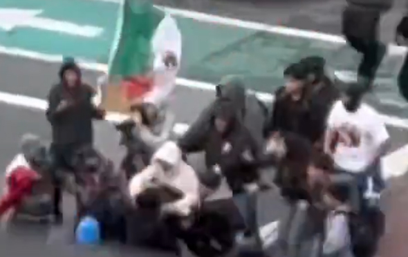 Mob Attacks Man Outside Los Angeles City Hall As Anti-Alien Deportation Protest Turns Violent