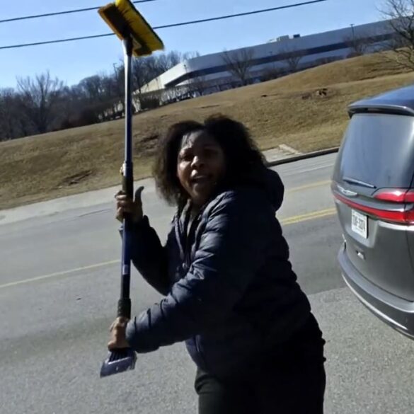 Do you know her? Fugitive armed with broom sought by cops for road rage in baltimore - photo licensed by shore news network.