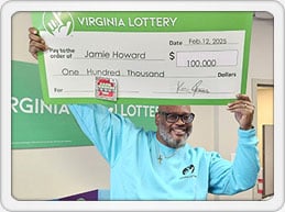 Chesterfield man wins $100K Virginia Lottery prize after dinner outing