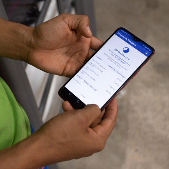 Trump turns biden easy immigration app into new self deportation app - photo licensed by shore news network.