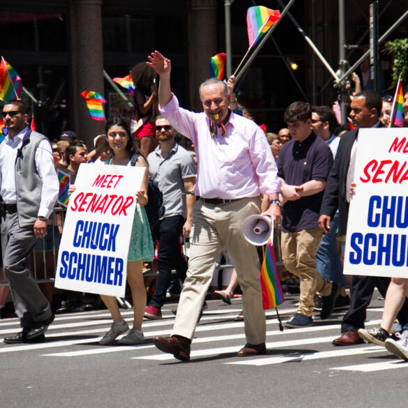 Chuck schumer at gay pride parade