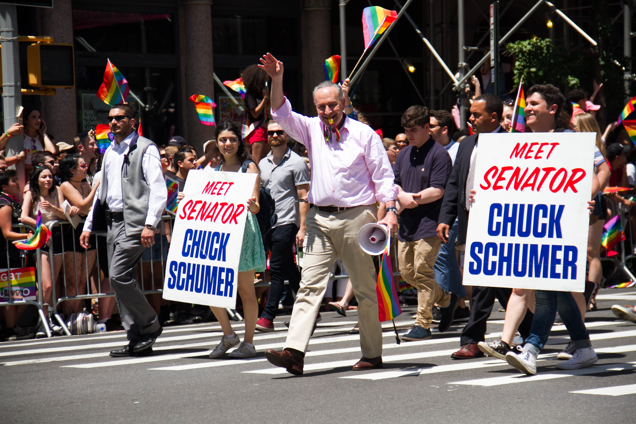 Chuck Schumer at Gay Pride Parade