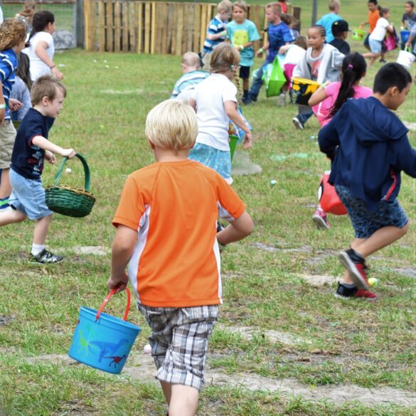 Easter bunny hops into somers point for community egg hunt at jfk park - photo licensed by shore news network.