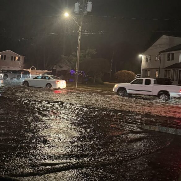 Flooding shuts down south little tor road in clarkstown - photo licensed by shore news network.