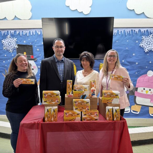 Jackson township council supports school board fight against cuts in state funding, delivers supplies to elementary school - photo licensed by shore news network.