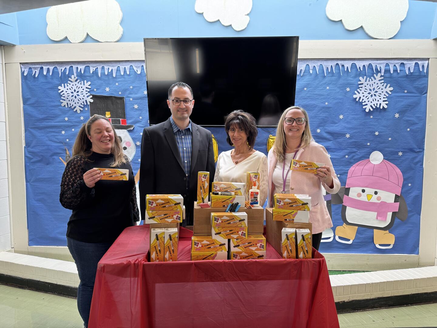 Jackson Township Council Supports School Board Fight Against Cuts in State Funding, Delivers Supplies to Elementary School
