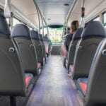 Inside a bus