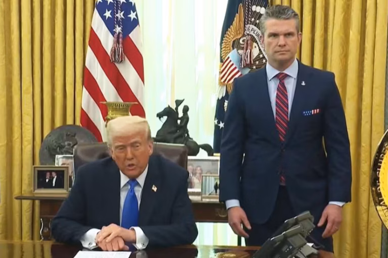 Trump unveils sixth-gen f-47 fighter jet as centerpiece of air force’s ngad program - photo licensed by shore news network.