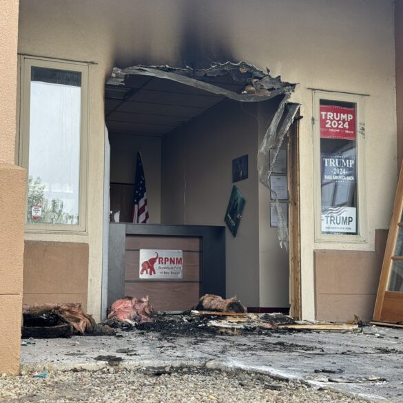 Domestic terrorists firebomb new mexico gop headquarters - photo licensed by shore news network.