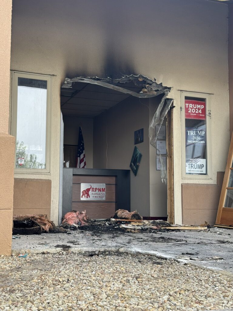 Domestic terrorists firebomb new mexico gop headquarters - photo licensed by shore news network.