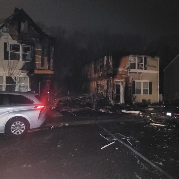 Three homes damaged in cambridge townhouse blaze - photo licensed by shore news network.