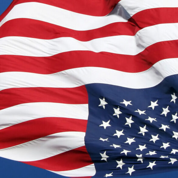 Upside-down flag spotted at newark's harold wilson school - photo licensed by shore news network.