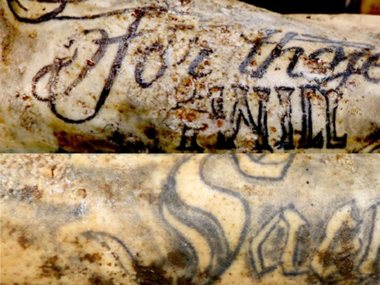 Police hoping tattoos can help identify body of man found dead by fishermen in the passaic river - photo licensed by shore news network.