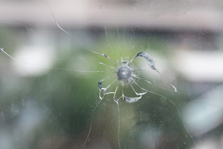 Bullet Hole in Window