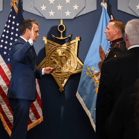 Medal of honor hero dakota meyer reenlists in marine corps - photo licensed by shore news network.
