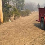 Brush fire erupts near Route 195 in Jackson Township