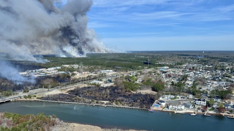 Aerial photos reveal pinelands devastation from new jersey's jones road fire - photo licensed by shore news network.