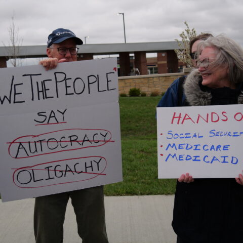 Elderly women lead new jersey protests against white house on easter weekend - photo licensed by shore news network.