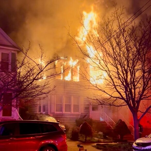 Two new jersey firefighters injured in fall through floor while mounting rescue - photo licensed by shore news network.