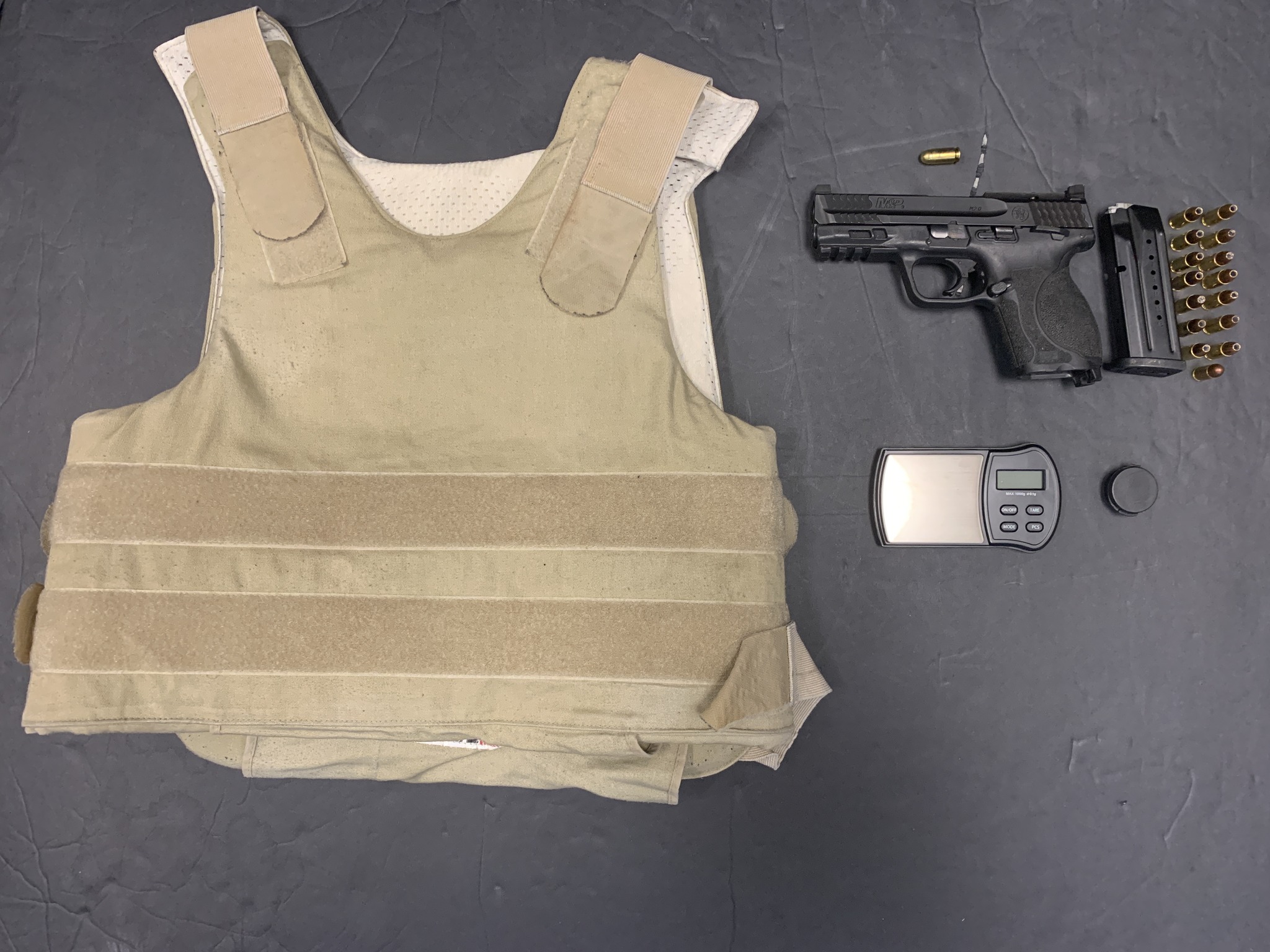Man wearing body armor busted with stolen gun and meth in Jessup traffic stop