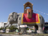 Lucy, The Elephant. Lucy the Elephant is a six-story elephant-shaped example of novelty architecture, constructed of wood and tin sheeting in 1881 by James V. Lafferty in Margate City, New Jersey.