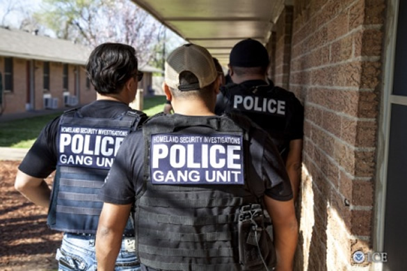 ICE and federal agents move to arrest criminal migrants.