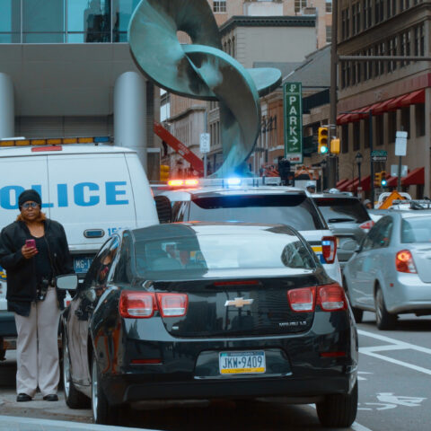Philadelphia police vehicle in center city - file photo.